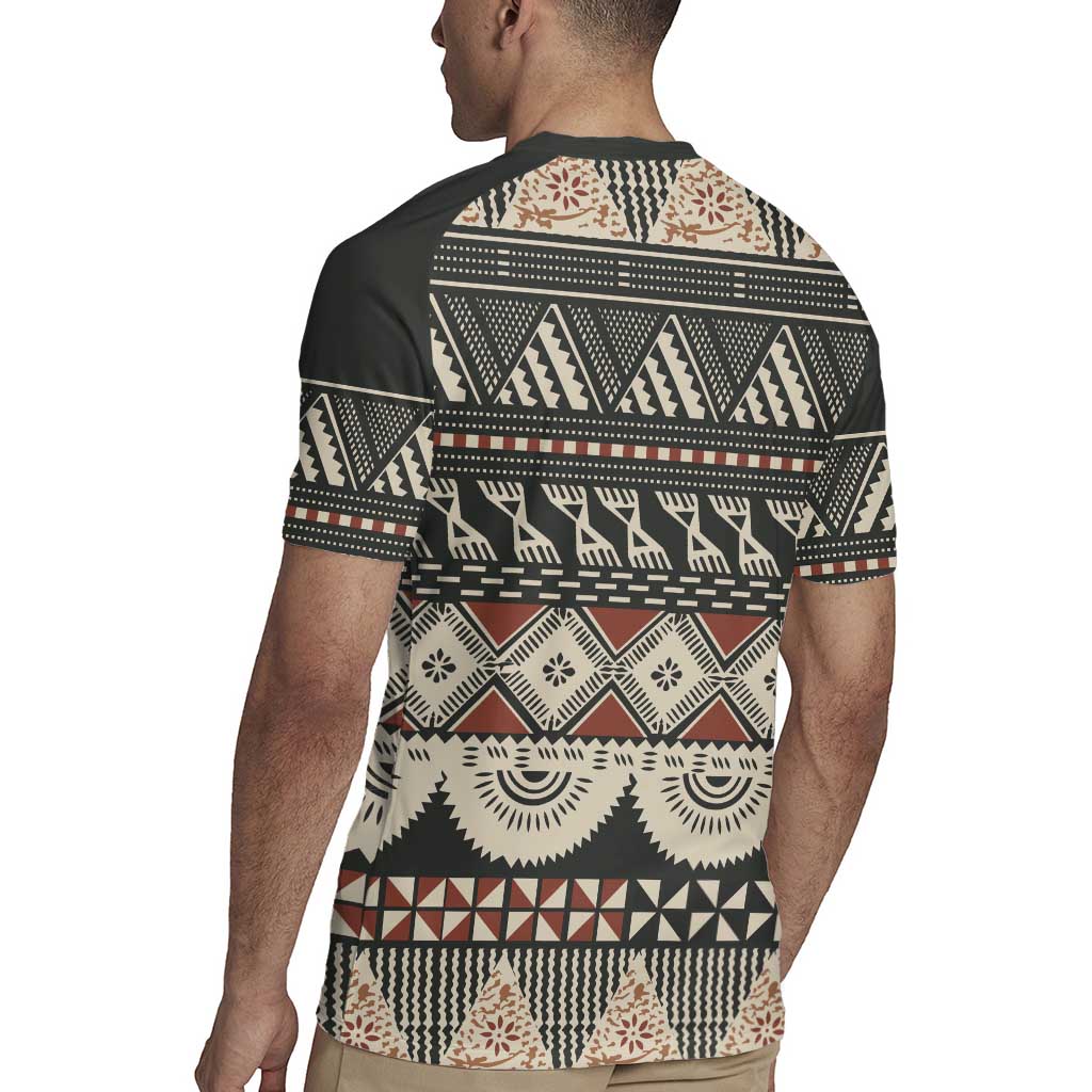 Vintage Bula Fiji Masi Rugby Jersey Fijian Tapa Cloth - Polynesian Pride