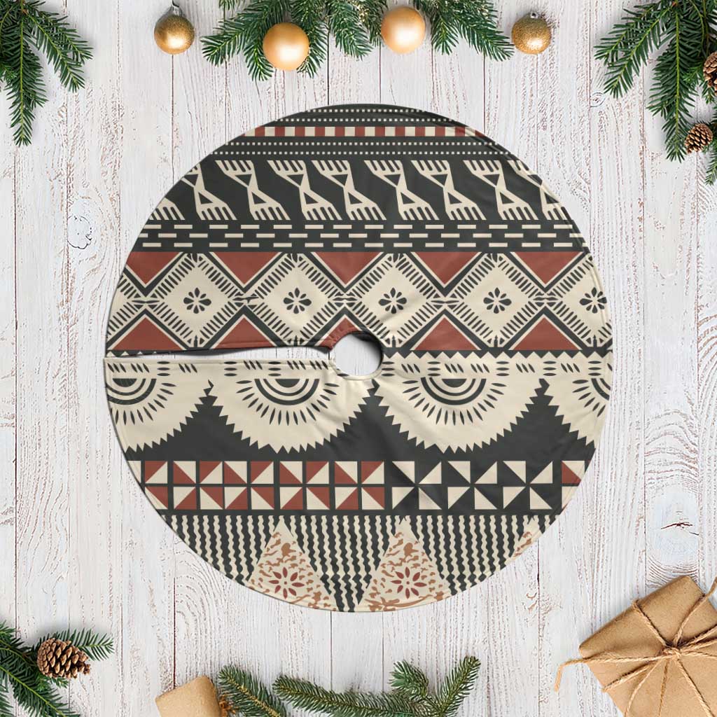 Vintage Bula Fiji Masi Tree Skirt Fijian Tapa Cloth - Polynesian Pride