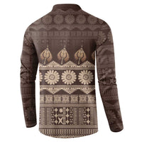 Bula Fiji Iri ni Meke Button Sweatshirt Kuvui Fijian Masi LT14 - Polynesian Pride