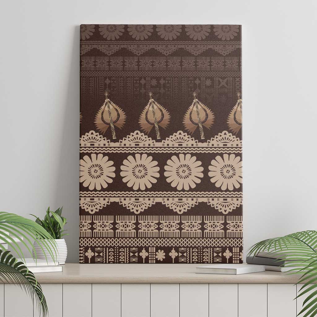 Bula Fiji Iri ni Meke Canvas Wall Art Kuvui Fijian Masi - Polynesian Pride