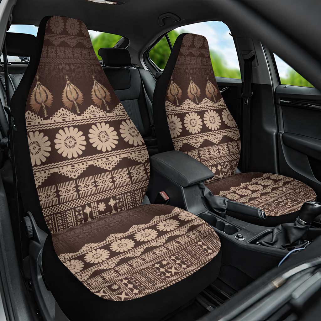 Bula Fiji Iri ni Meke Car Seat Cover Kuvui Fijian Masi - Polynesian Pride
