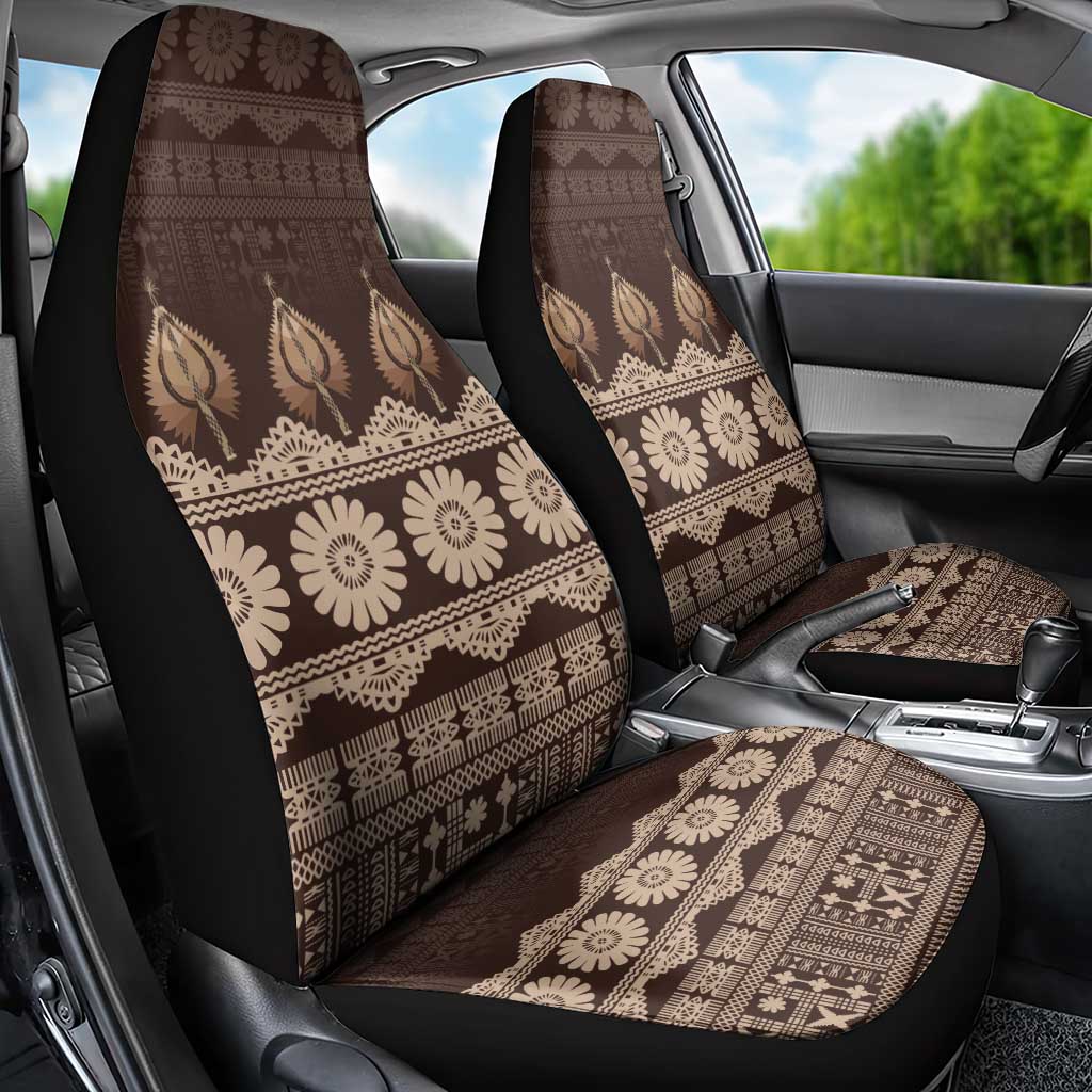 Bula Fiji Iri ni Meke Car Seat Cover Kuvui Fijian Masi - Polynesian Pride
