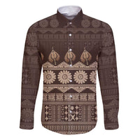 Bula Fiji Iri ni Meke Family Matching Off Shoulder Maxi Dress and Hawaiian Shirt Kuvui Fijian Masi - Polynesian Pride