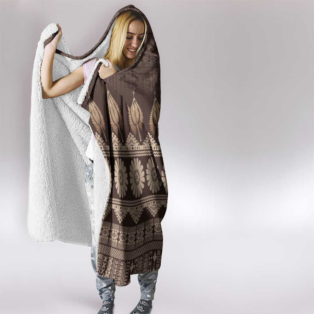 Bula Fiji Iri ni Meke Hooded Blanket Kuvui Fijian Masi - Polynesian Pride