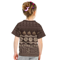 Bula Fiji Iri ni Meke Kid T Shirt Kuvui Fijian Masi - Polynesian Pride