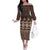 Bula Fiji Iri ni Meke Off The Shoulder Long Sleeve Dress Kuvui Fijian Masi - Polynesian Pride