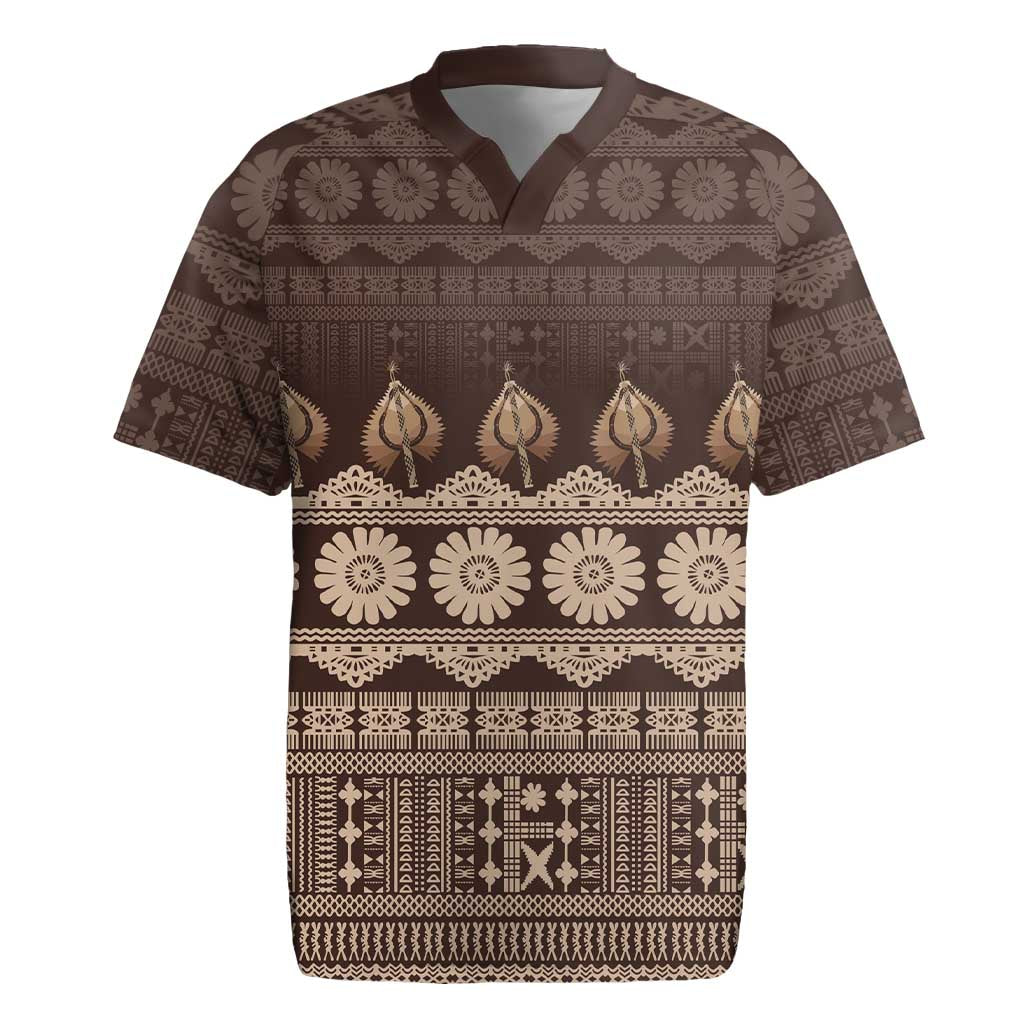 Bula Fiji Iri ni Meke Rugby Jersey Kuvui Fijian Masi - Polynesian Pride