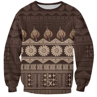 Bula Fiji Iri ni Meke Sweatshirt Kuvui Fijian Masi - Polynesian Pride