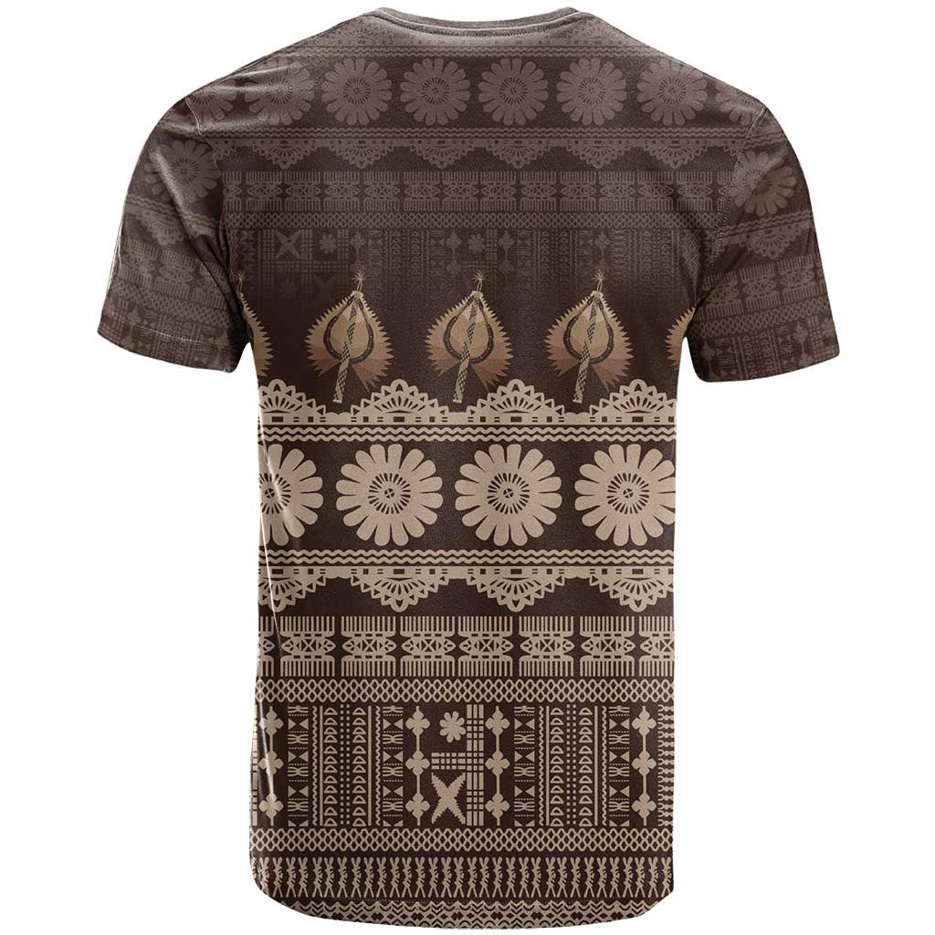 Bula Fiji Iri ni Meke T Shirt Kuvui Fijian Masi LT14 - Polynesian Pride