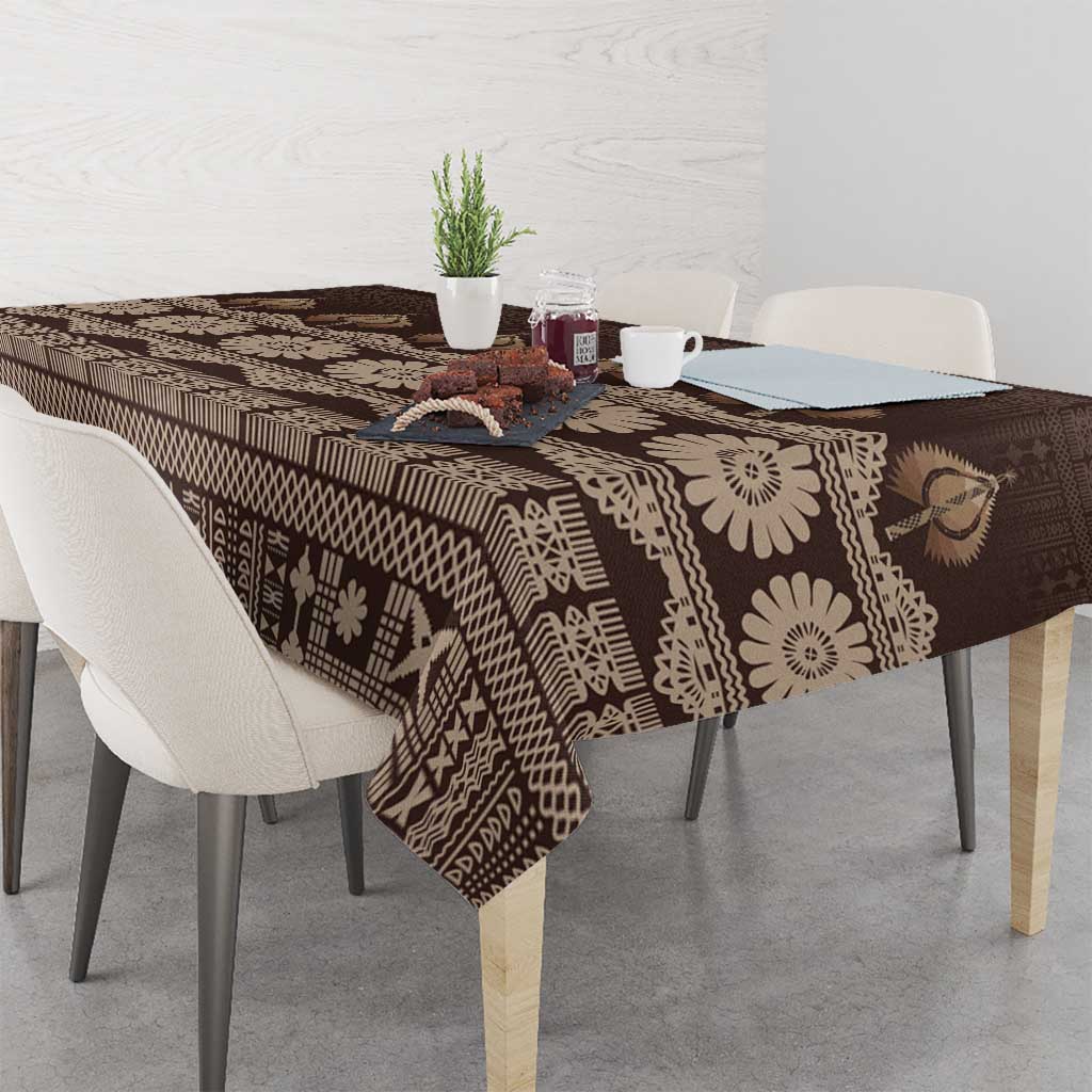 Bula Fiji Iri ni Meke Tablecloth Kuvui Fijian Masi - Polynesian Pride
