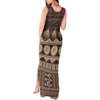 Bula Fiji Iri ni Meke Tank Maxi Dress Kuvui Fijian Masi - Polynesian Pride