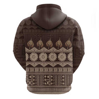 Bula Fiji Iri ni Meke Zip Hoodie Kuvui Fijian Masi - Polynesian Pride