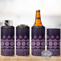 Bula Fiji Iri ni Meke 4 in 1 Can Cooler Tumbler Lokaloka Fijian Masi - Polynesian Pride