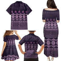 Bula Fiji Iri ni Meke Family Matching Puletasi and Hawaiian Shirt Lokaloka Fijian Masi LT14 - Polynesian Pride