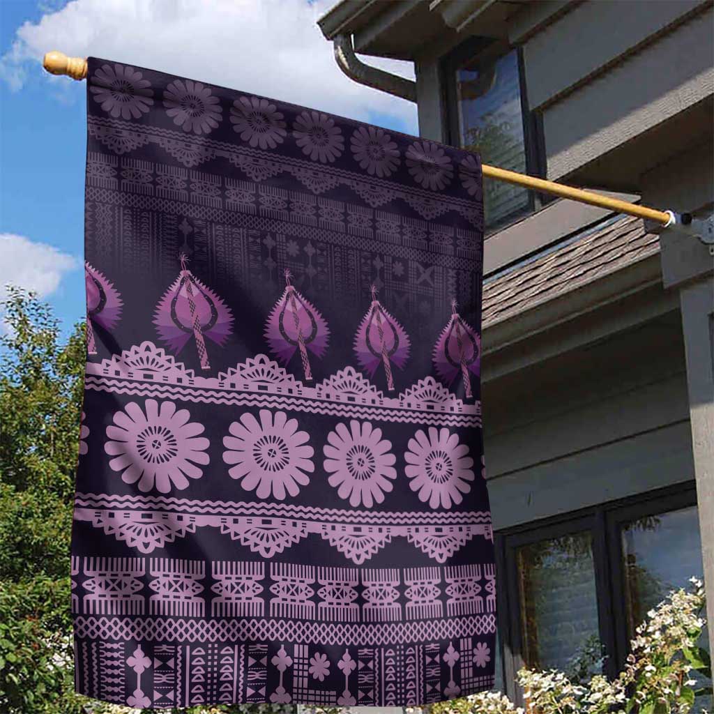 Bula Fiji Iri ni Meke Garden Flag Lokaloka Fijian Masi - Polynesian Pride