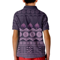 Bula Fiji Iri ni Meke Kid Polo Shirt Lokaloka Fijian Masi - Polynesian Pride