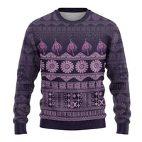 Bula Fiji Iri ni Meke Ugly Christmas Sweater Lokaloka Fijian Masi - Polynesian Pride