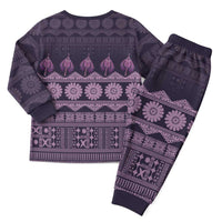 Bula Fiji Iri ni Meke Christmas Pajama Set Lokaloka Fijian Masi - Polynesian Pride