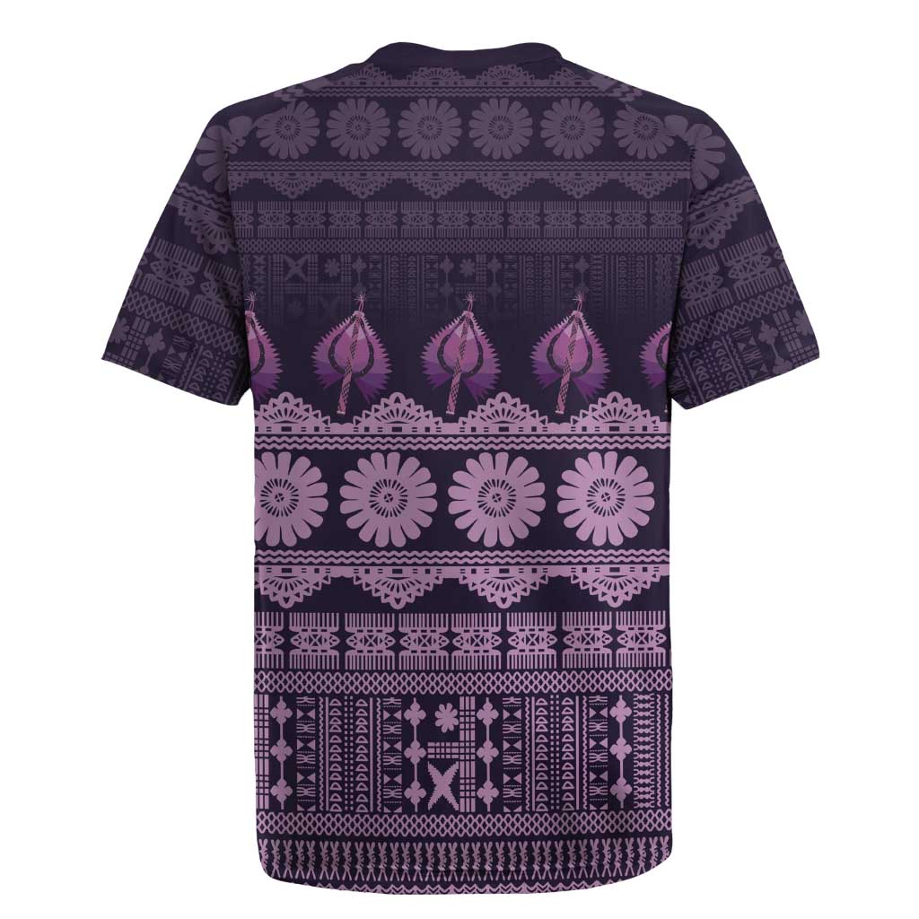 Bula Fiji Iri ni Meke Rugby Jersey Lokaloka Fijian Masi - Polynesian Pride