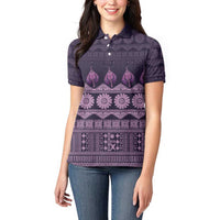 Bula Fiji Iri ni Meke Women Polo Shirt Lokaloka Fijian Masi - Polynesian Pride
