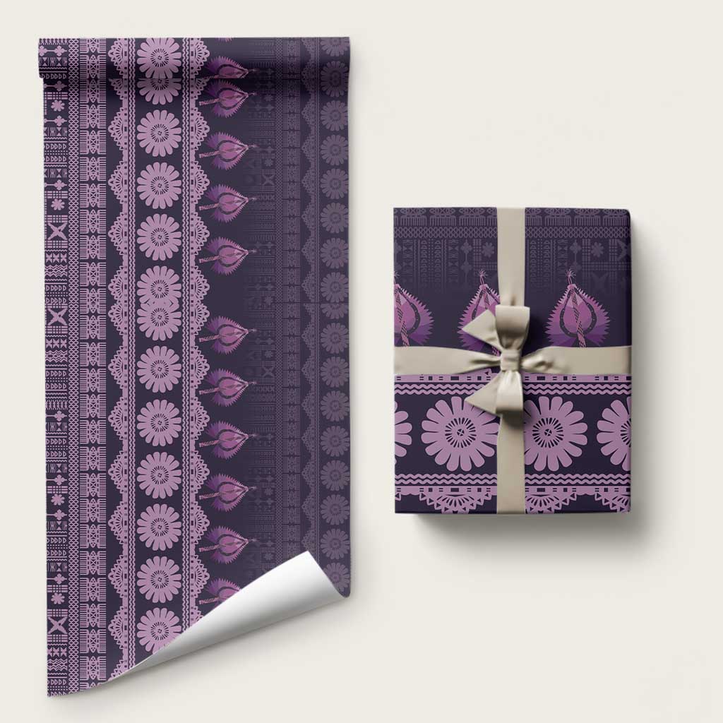 Bula Fiji Iri ni Meke Wrapping Paper Lokaloka Fijian Masi - Polynesian Pride