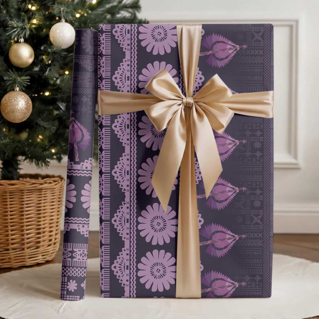Bula Fiji Iri ni Meke Wrapping Paper Lokaloka Fijian Masi - Polynesian Pride