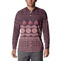 Bula Fiji Iri ni Meke Button Sweatshirt Piqi Fijian Masi - Polynesian Pride