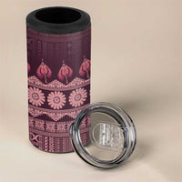 Bula Fiji Iri ni Meke 4 in 1 Can Cooler Tumbler Piqi Fijian Masi - Polynesian Pride
