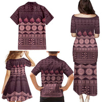 Bula Fiji Iri ni Meke Family Matching Puletasi and Hawaiian Shirt Piqi Fijian Masi - Polynesian Pride