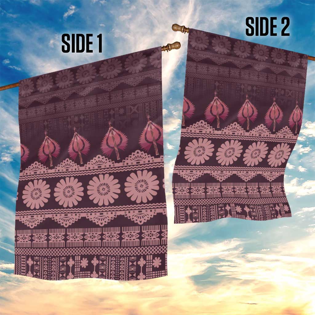 Bula Fiji Iri ni Meke Garden Flag Piqi Fijian Masi - Polynesian Pride