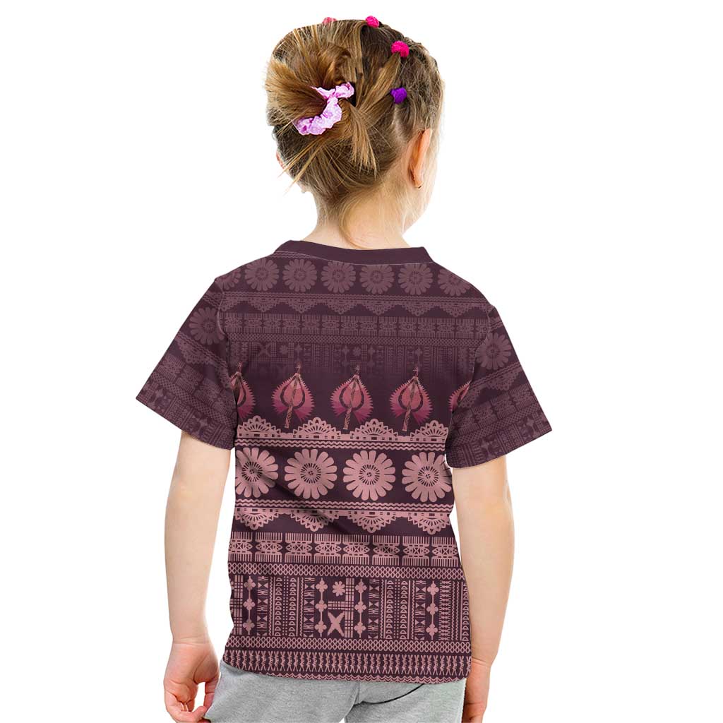 Bula Fiji Iri ni Meke Kid T Shirt Piqi Fijian Masi - Polynesian Pride