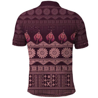 Bula Fiji Iri ni Meke Polo Shirt Piqi Fijian Masi LT14 - Polynesian Pride
