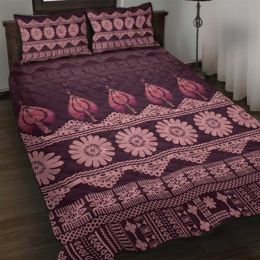 Bula Fiji Iri ni Meke Quilt Bed Set Piqi Fijian Masi - Polynesian Pride