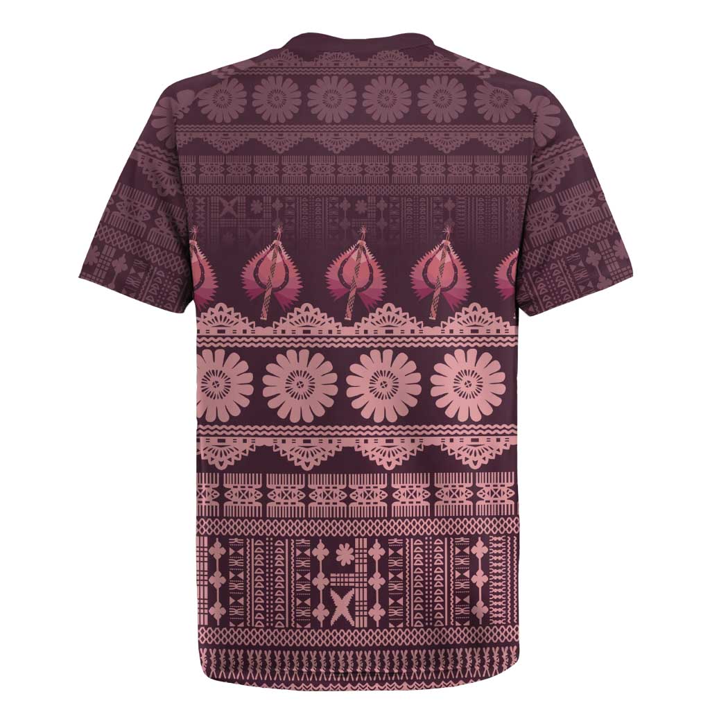 Bula Fiji Iri ni Meke Rugby Jersey Piqi Fijian Masi - Polynesian Pride