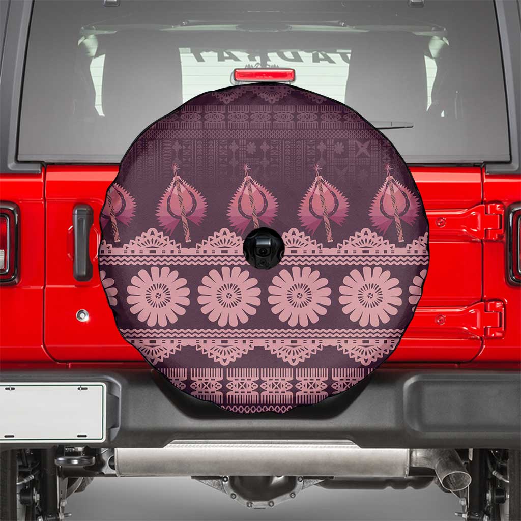 Bula Fiji Iri ni Meke Spare Tire Cover Piqi Fijian Masi - Polynesian Pride