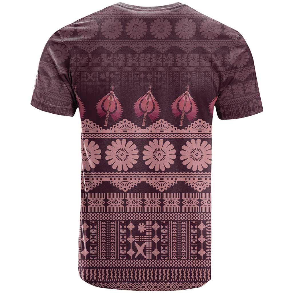 Bula Fiji Iri ni Meke T Shirt Piqi Fijian Masi - Polynesian Pride