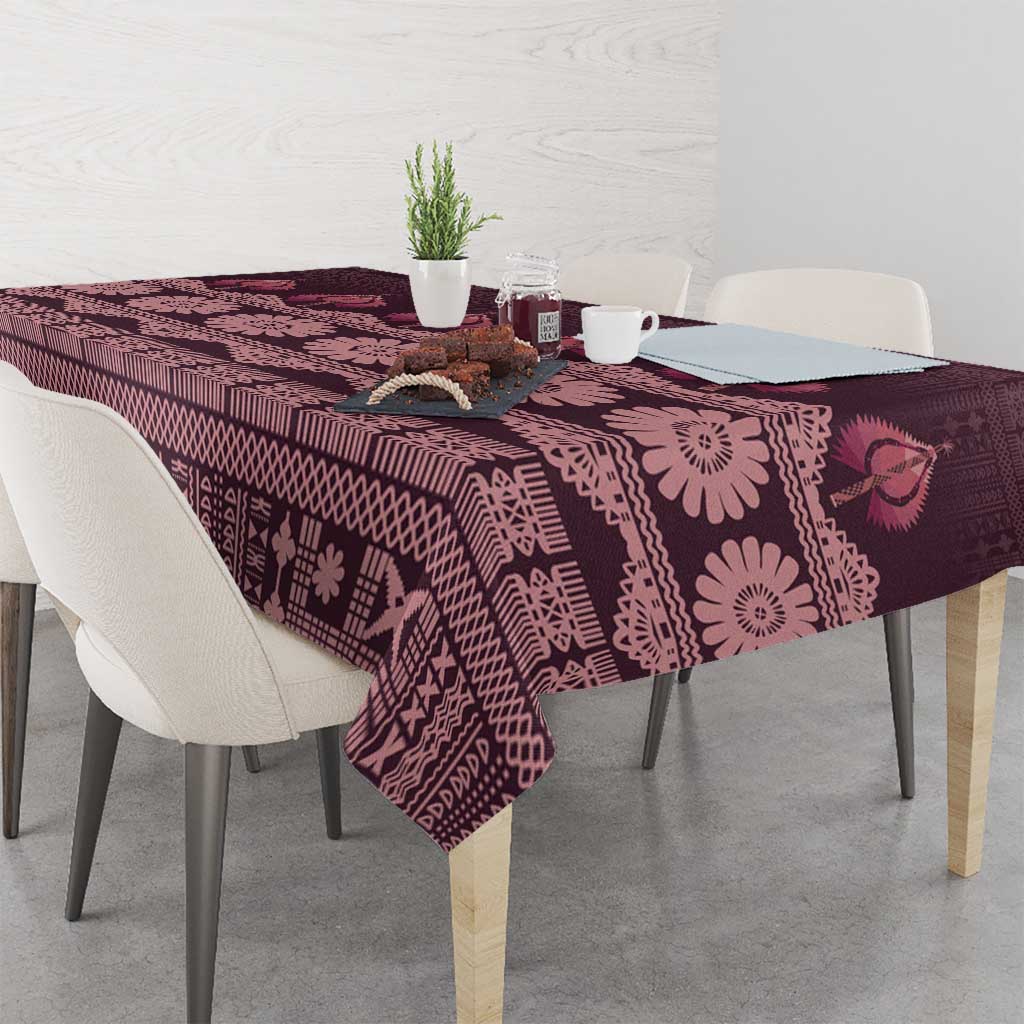 Bula Fiji Iri ni Meke Tablecloth Piqi Fijian Masi - Polynesian Pride