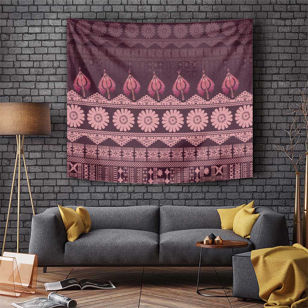 Bula Fiji Iri ni Meke Tapestry Piqi Fijian Masi - Polynesian Pride