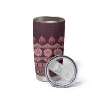 Bula Fiji Iri ni Meke Tumbler Cup Piqi Fijian Masi - Polynesian Pride