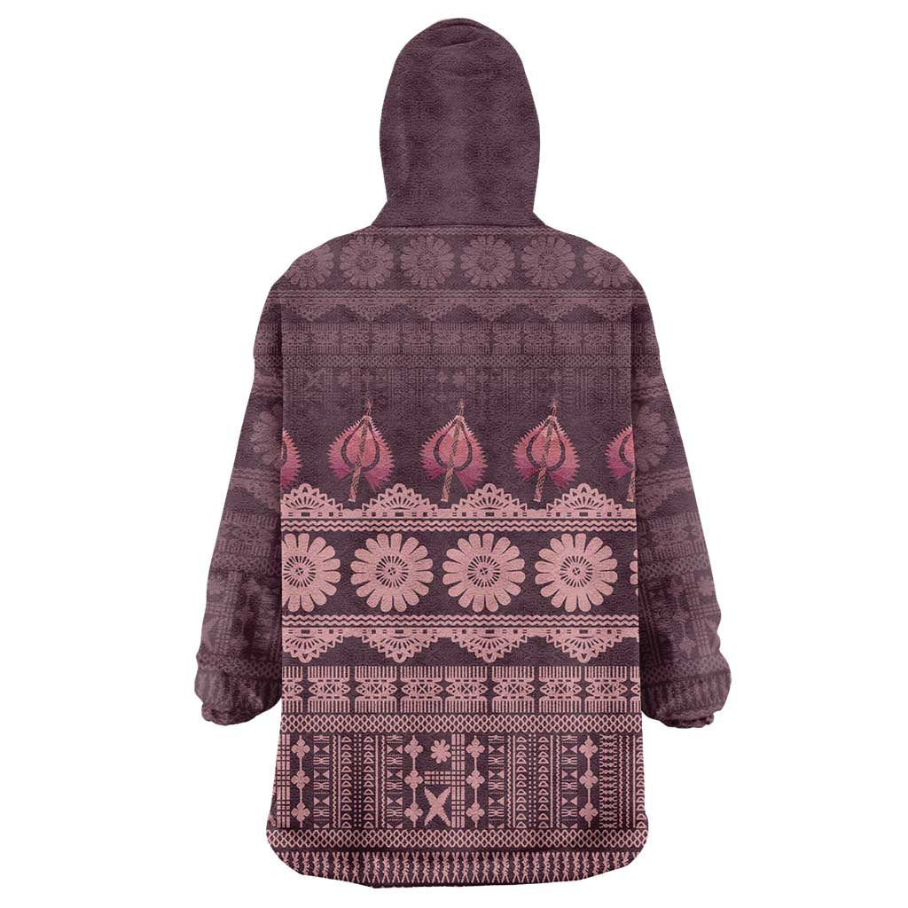 Bula Fiji Iri ni Meke Wearable Blanket Hoodie Piqi Fijian Masi - Polynesian Pride