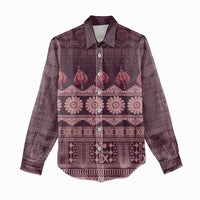 Bula Fiji Iri ni Meke Women Casual Shirt Piqi Fijian Masi - Polynesian Pride