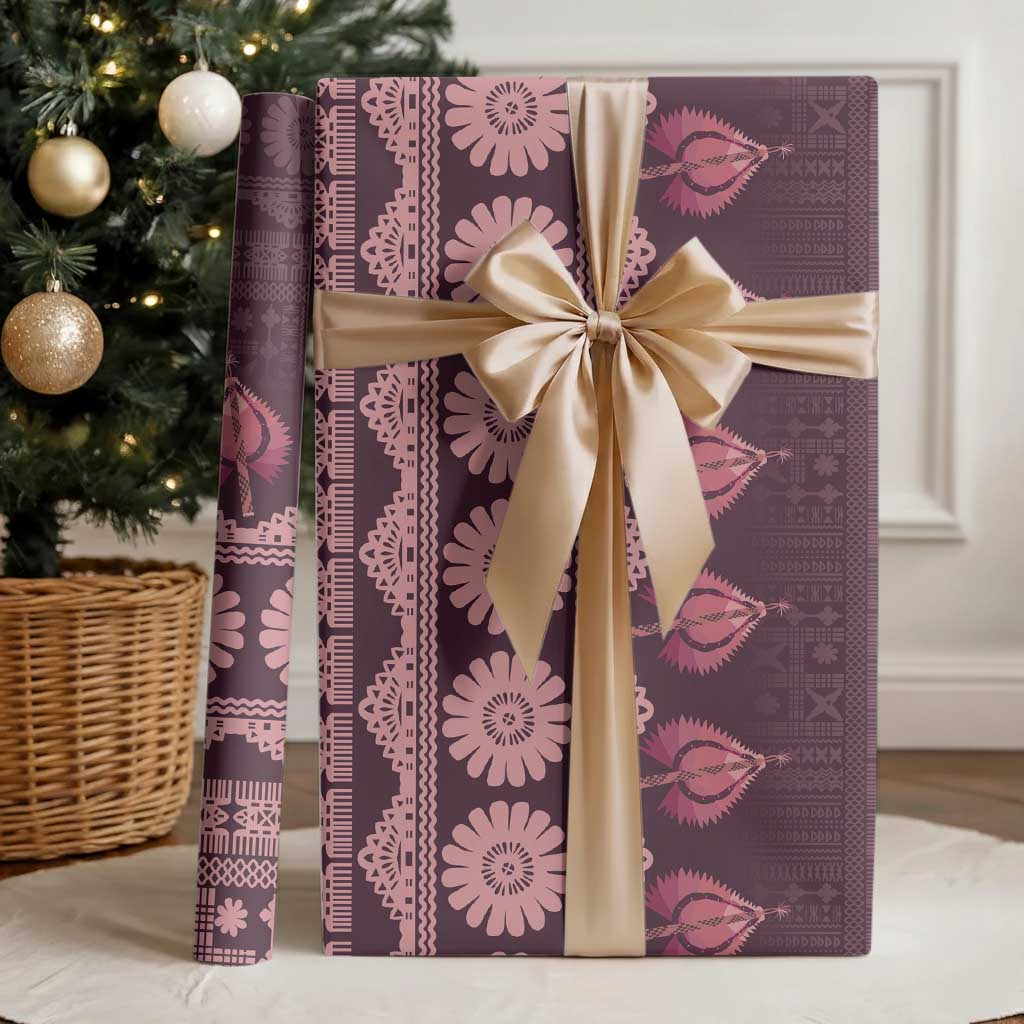 Bula Fiji Iri ni Meke Wrapping Paper Piqi Fijian Masi - Polynesian Pride