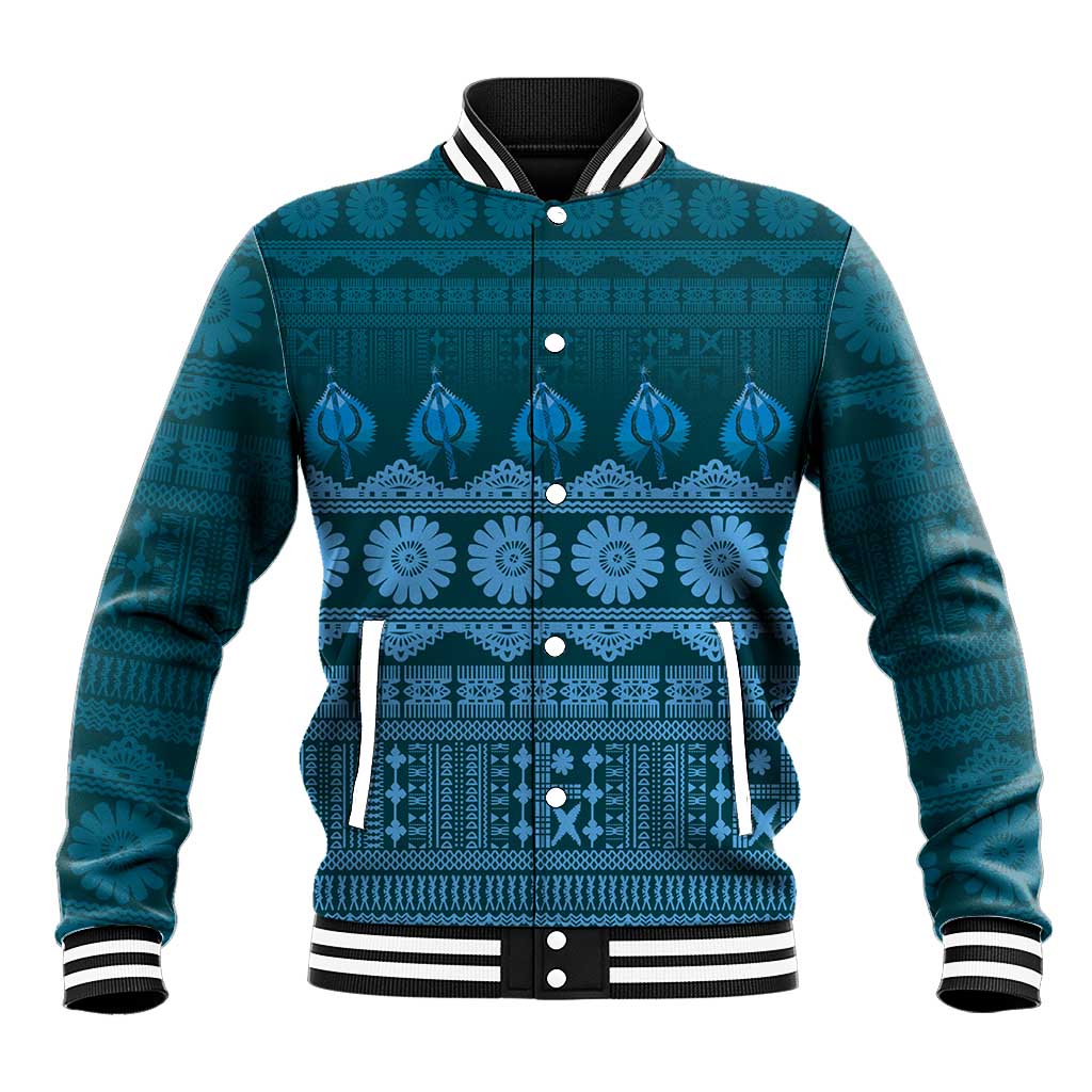 Bula Fiji Iri ni Meke Baseball Jacket Karakarawa Fijian Masi - Polynesian Pride