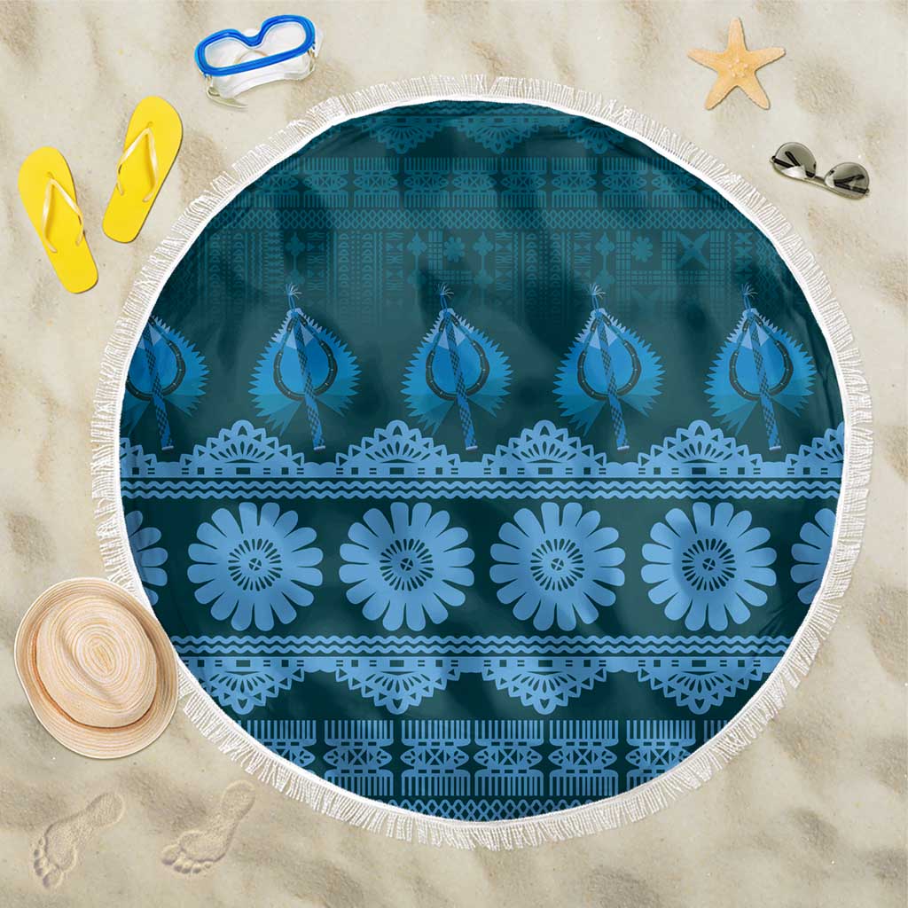 Bula Fiji Iri ni Meke Beach Blanket Karakarawa Fijian Masi - Polynesian Pride