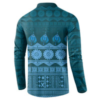 Bula Fiji Iri ni Meke Button Sweatshirt Karakarawa Fijian Masi - Polynesian Pride