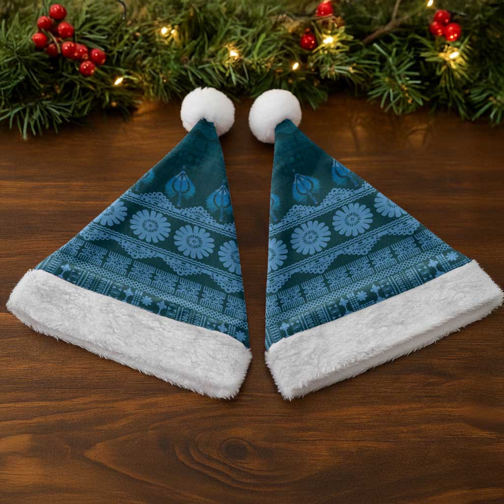 Bula Fiji Iri ni Meke Christmas Santa Hat Karakarawa Fijian Masi - Polynesian Pride