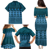 Bula Fiji Iri ni Meke Family Matching Puletasi and Hawaiian Shirt Karakarawa Fijian Masi - Polynesian Pride