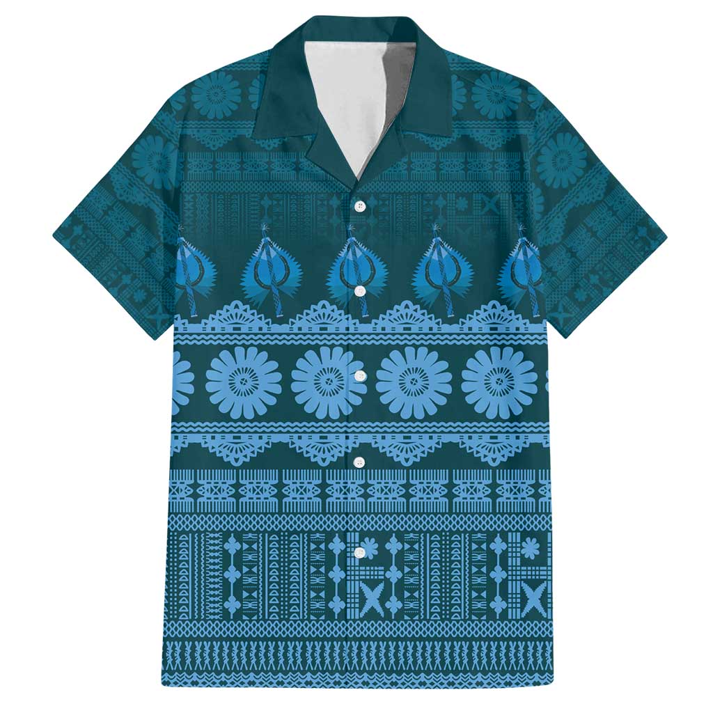 Bula Fiji Iri ni Meke Family Matching Puletasi and Hawaiian Shirt Karakarawa Fijian Masi - Polynesian Pride