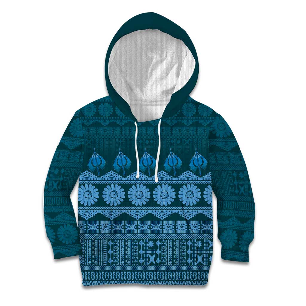 Bula Fiji Iri ni Meke Kid Hoodie Karakarawa Fijian Masi - Polynesian Pride