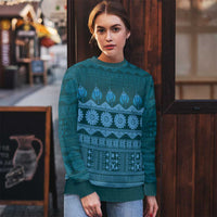 Bula Fiji Iri ni Meke Ugly Christmas Sweater Karakarawa Fijian Masi - Polynesian Pride